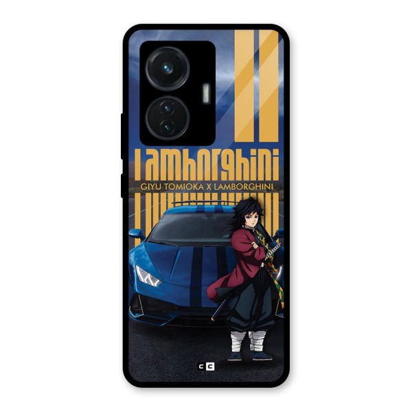 Giyu Tomioka Supercar Glass Back Case for Vivo T1 44W