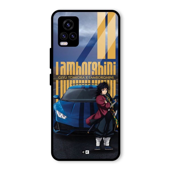 Giyu Tomioka Supercar Glass Back Case for Vivo V20 2021