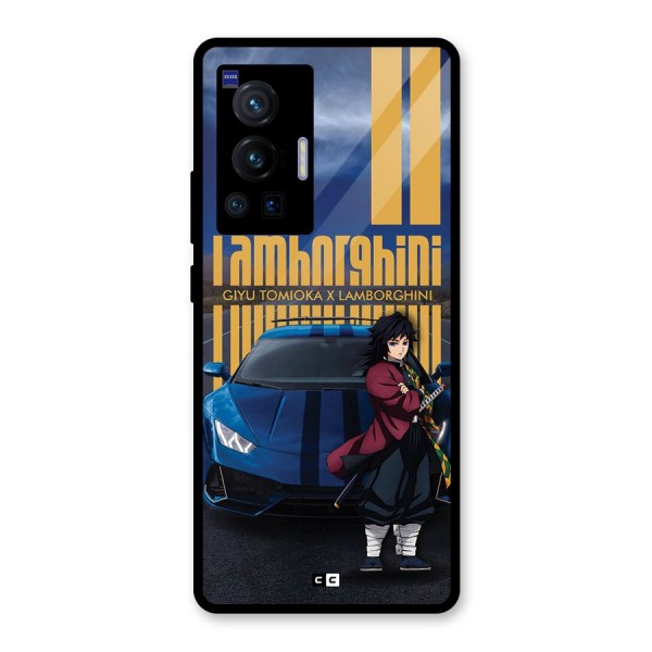 Giyu Tomioka Supercar Glass Back Case for Vivo X70 Pro