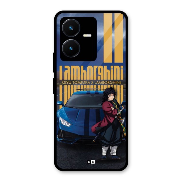 Giyu Tomioka Supercar Glass Back Case for Vivo Y22