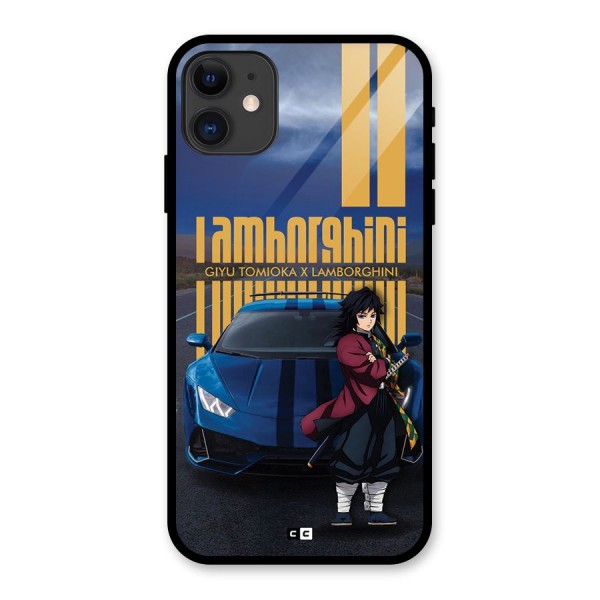 Giyu Tomioka Supercar Glass Back Case for iPhone 11