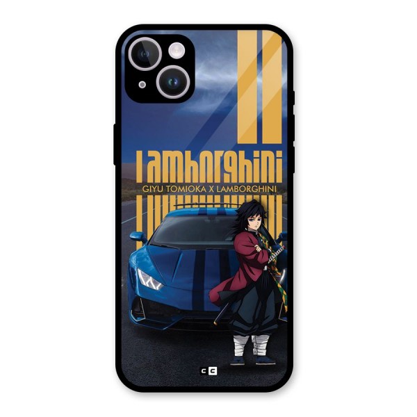 Giyu Tomioka Supercar Glass Back Case for iPhone 14 Plus