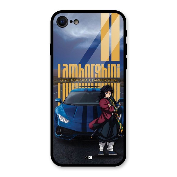 Giyu Tomioka Supercar Glass Back Case for iPhone 8