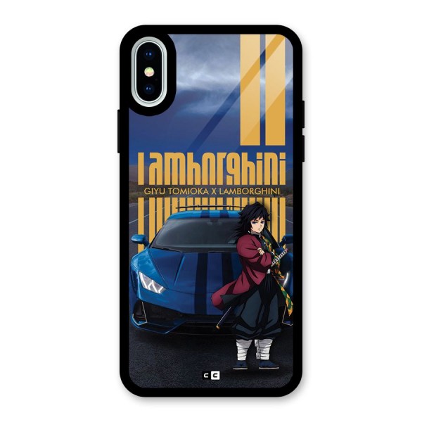 Giyu Tomioka Supercar Glass Back Case for iPhone X