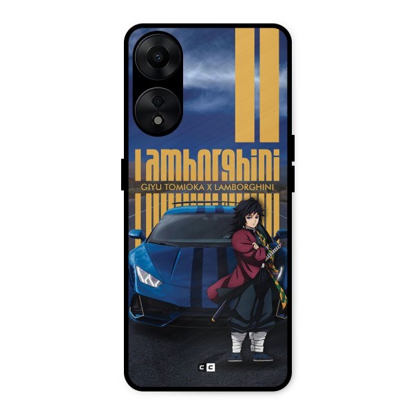 Giyu Tomioka Supercar Metal Back Case for Oppo A78 5G