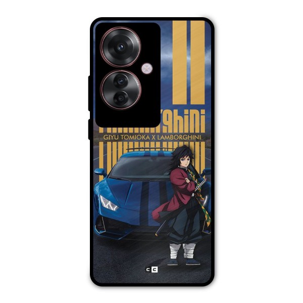 Giyu Tomioka Supercar Metal Back Case for Oppo F25 Pro