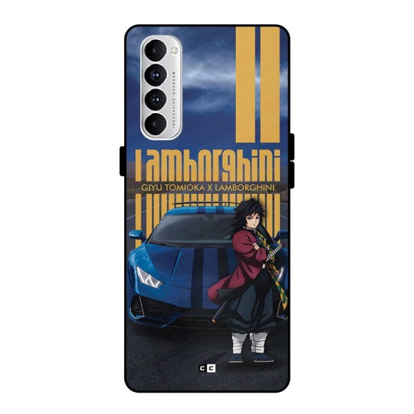 Giyu Tomioka Supercar Metal Back Case for Oppo Reno4 Pro