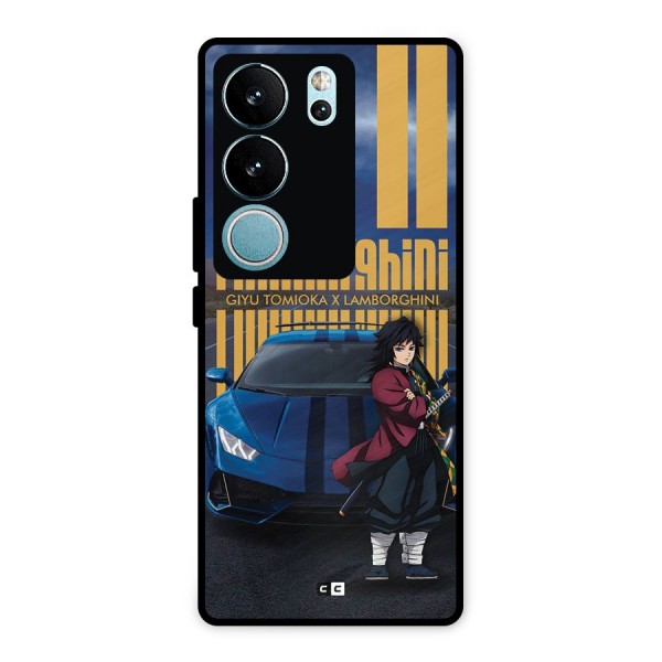 Giyu Tomioka Supercar Metal Back Case for Vivo V29 Pro