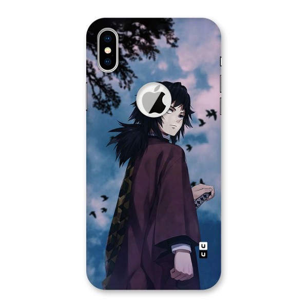 Giyu Tomioka Waiting Back Case for iPhone XS Logo Cut