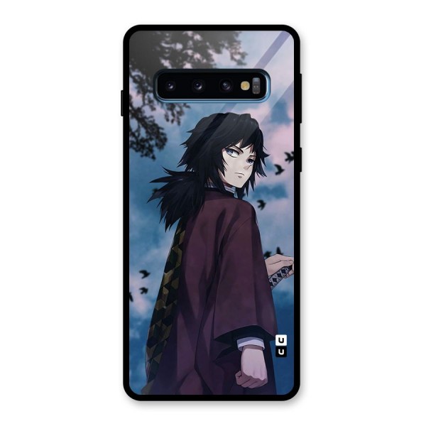 Giyu Tomioka Waiting Glass Back Case for Galaxy S10