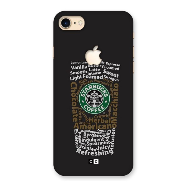 Glass StarBucks Back Case for iPhone 7 Apple Cut