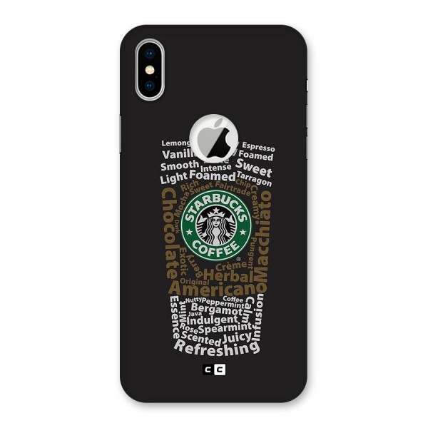 Glass StarBucks Back Case for iPhone XS Logo Cut