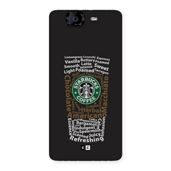 Glass StarBucks Back Case for Canvas Knight A350