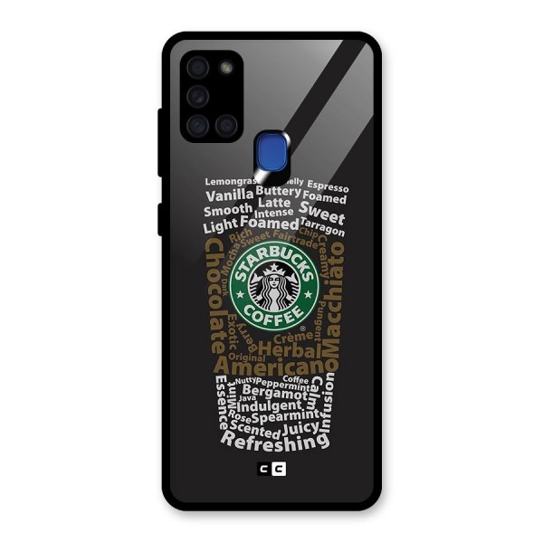 Glass StarBucks Glass Back Case for Galaxy A21s