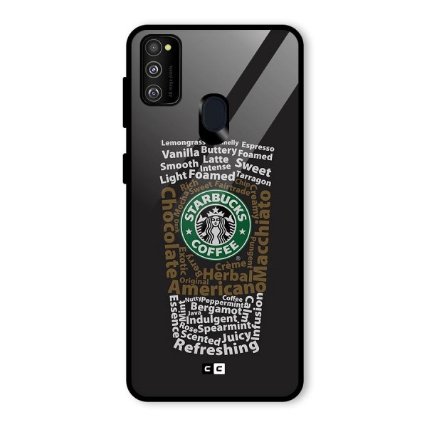 Glass StarBucks Glass Back Case for Galaxy M21