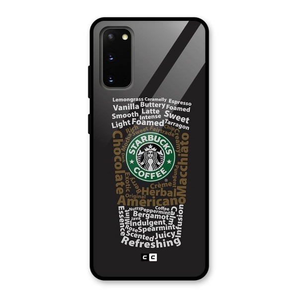 Glass StarBucks Glass Back Case for Galaxy S20