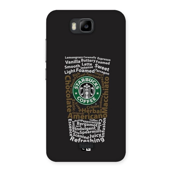 Glass StarBucks Back Case for Honor Bee