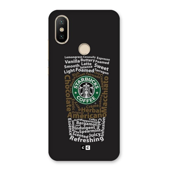 Glass StarBucks Back Case for Mi A2