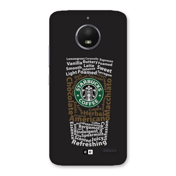 Glass StarBucks Back Case for Moto E4