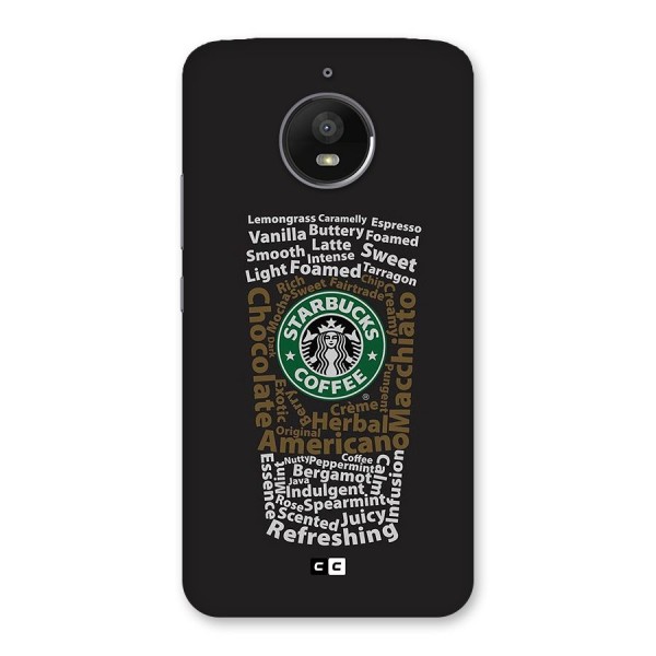 Glass StarBucks Back Case for Moto E4 Plus