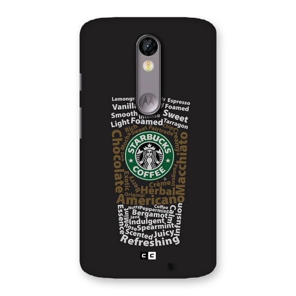 Glass StarBucks Back Case for Moto X Force