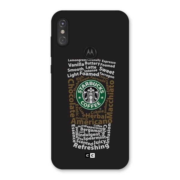 Glass StarBucks Back Case for Motorola One Power