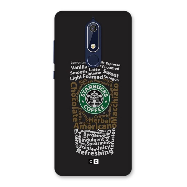 Glass StarBucks Back Case for Nokia 5.1