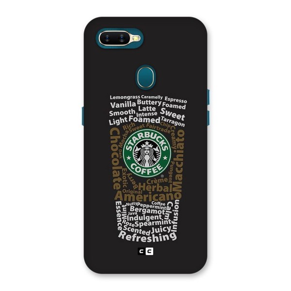 Glass StarBucks Back Case for Oppo A12