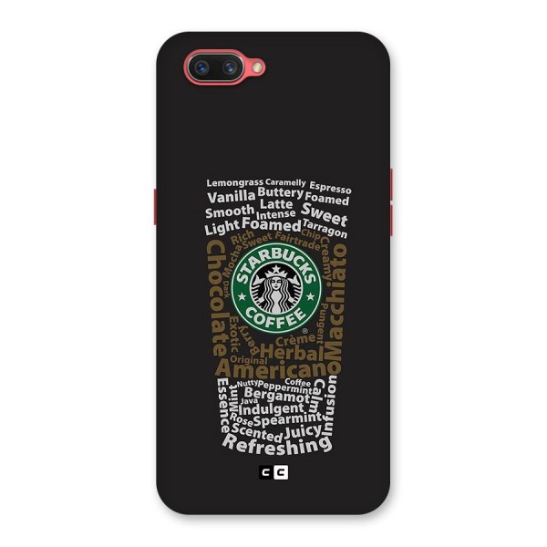 Glass StarBucks Back Case for Oppo A3s