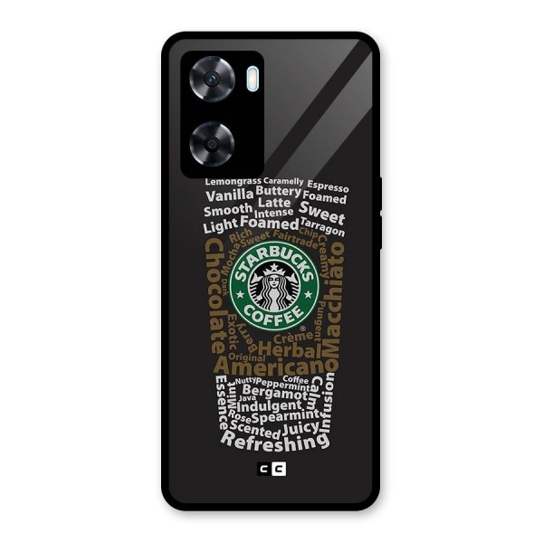 Glass StarBucks Glass Back Case for Oppo A77s