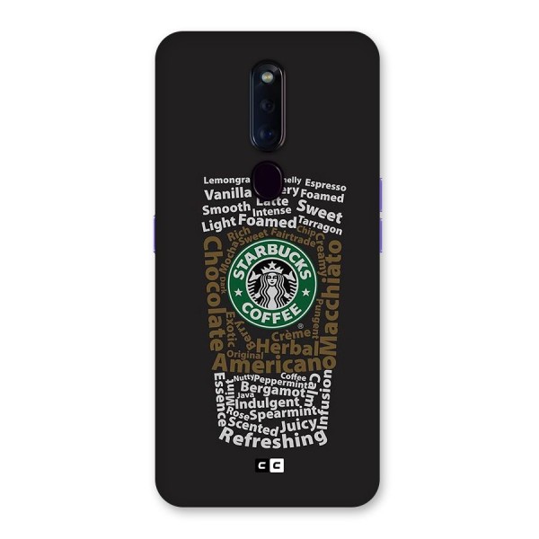 Glass StarBucks Glass Back Case for Oppo F11 Pro