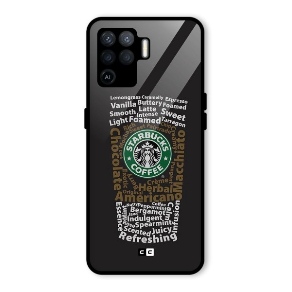 Glass StarBucks Glass Back Case for Oppo F19 Pro