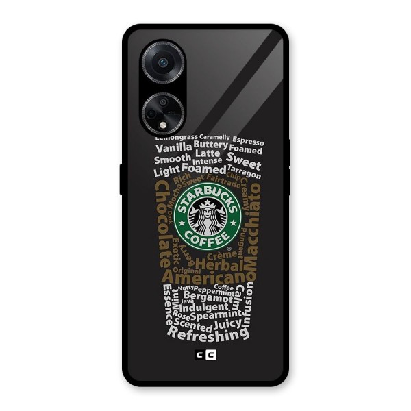 Glass StarBucks Glass Back Case for Oppo F23