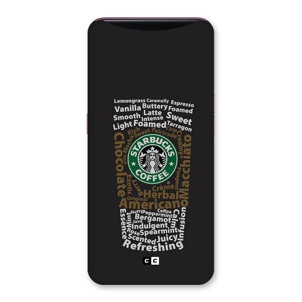 Glass StarBucks Back Case for Oppo Find X