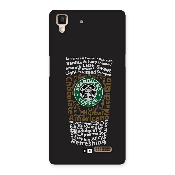 Glass StarBucks Back Case for Oppo R7