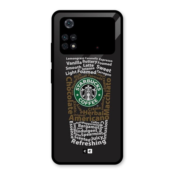 Glass StarBucks Back Case for Poco M4 Pro 4G