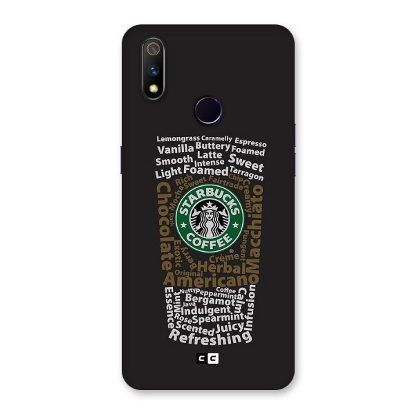 Glass StarBucks Back Case for Realme 3 Pro