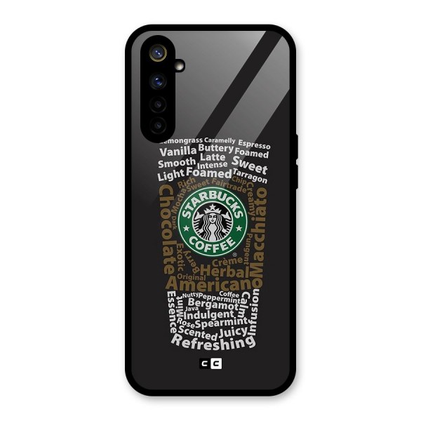 Glass StarBucks Glass Back Case for Realme 6