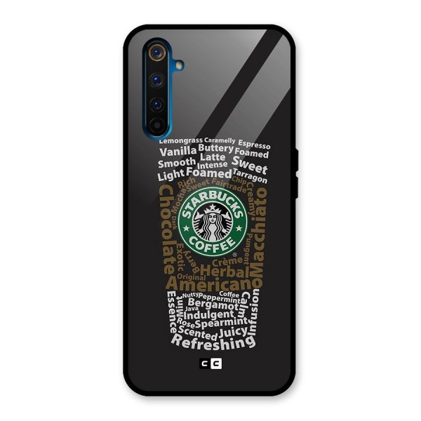 Glass StarBucks Glass Back Case for Realme 6 Pro