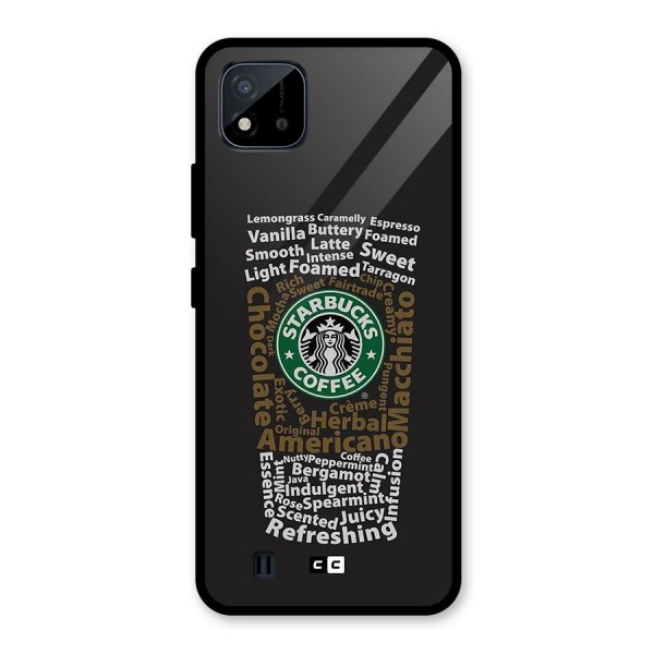 Glass StarBucks Glass Back Case for Realme C11 2021