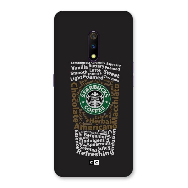 Glass StarBucks Back Case for Realme X