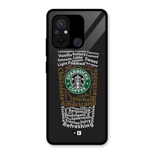 Glass StarBucks Glass Back Case for Redmi 12C