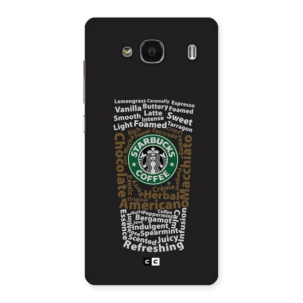 Glass StarBucks Back Case for Redmi 2s