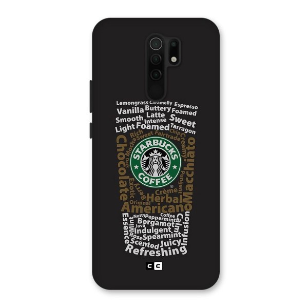 Glass StarBucks Glass Back Case for Redmi 9 Prime