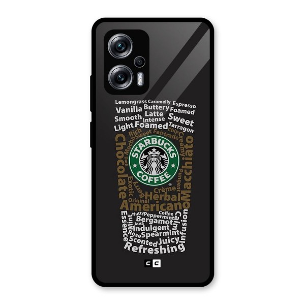 Glass StarBucks Back Case for Redmi K50i