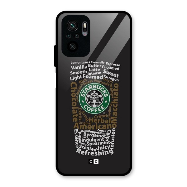 Glass StarBucks Glass Back Case for Redmi Note 10