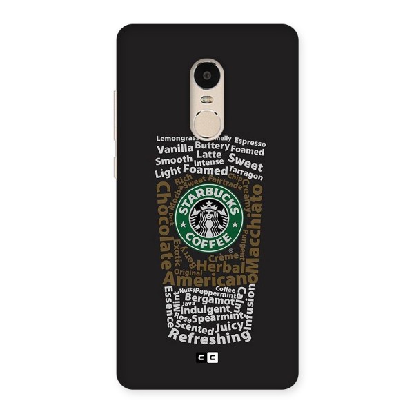 Glass StarBucks Back Case for Redmi Note 4