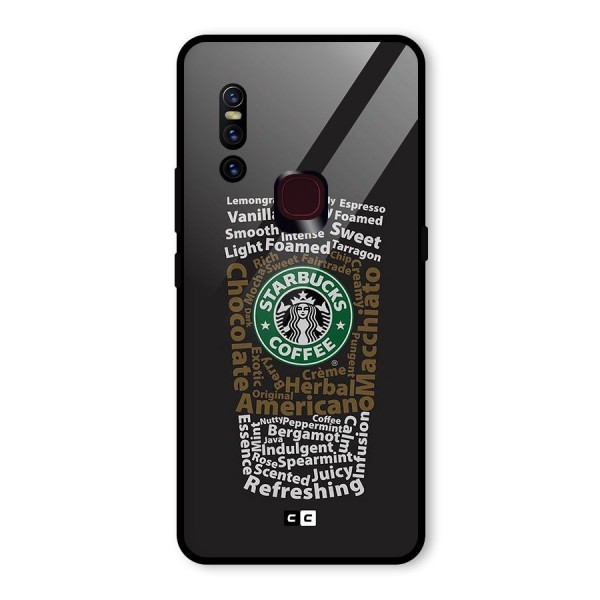 Glass StarBucks Glass Back Case for Vivo V15