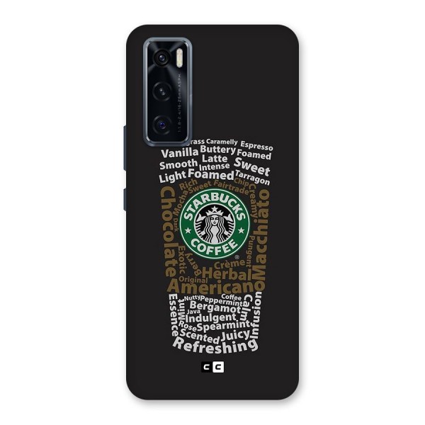 Glass StarBucks Glass Back Case for Vivo V20 SE