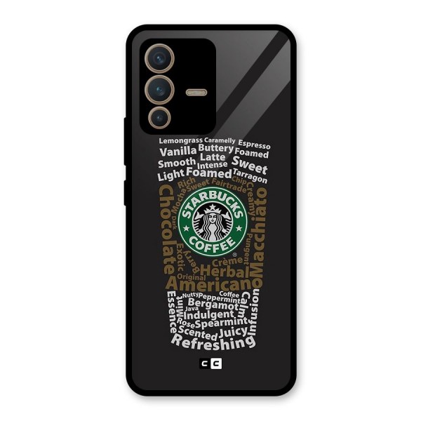 Glass StarBucks Glass Back Case for Vivo V23 5G